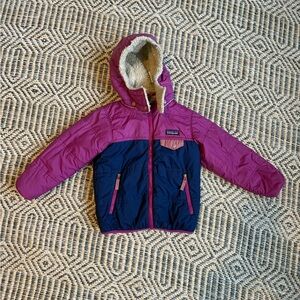 Patagonia Pink and Navy Hooded Jacket